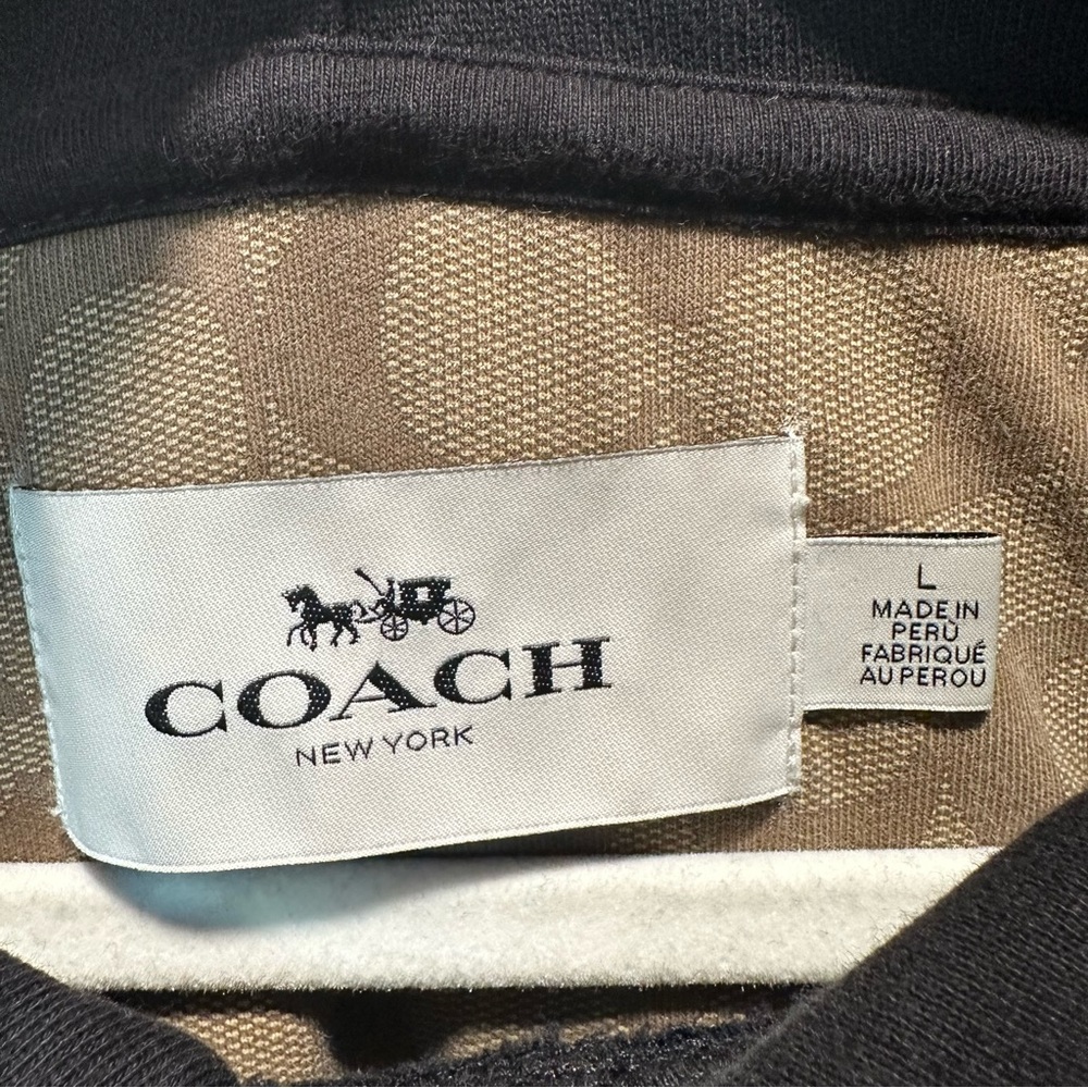 Coach Black Hoodie with Gray Camo Pocket - Picture 5 of 8
